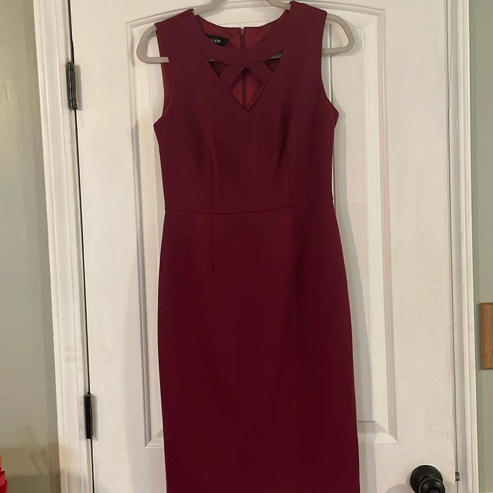 casual maroon wedding dress